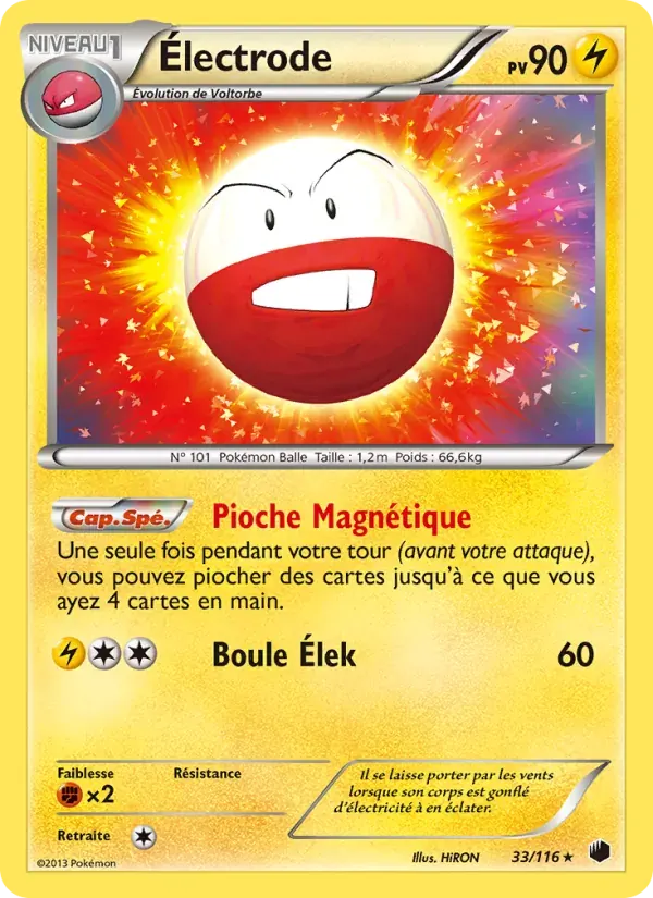 Électrode — Glaciation Plasma 33 French Pokémon card