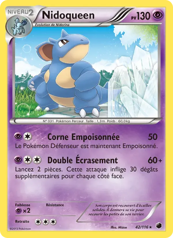 Nidoqueen — Glaciation Plasma 42 French Pokémon card