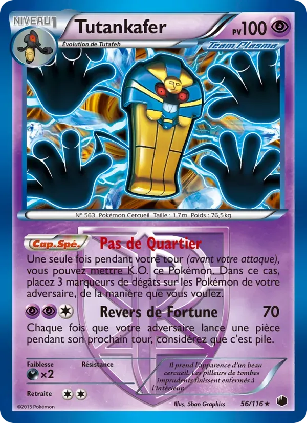 Tutankafer — Glaciation Plasma 56 French Pokémon card
