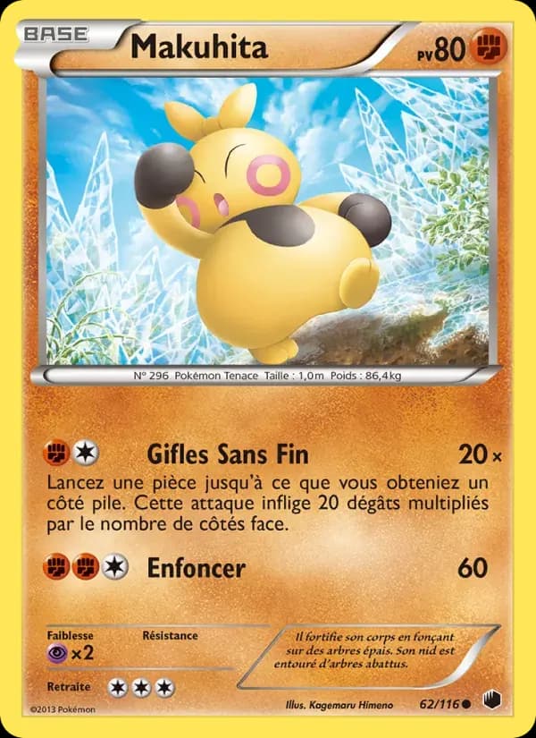 Makuhita — Glaciation Plasma 62 French Pokémon card
