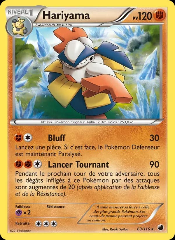 Hariyama — Glaciation Plasma 63 French Pokémon card