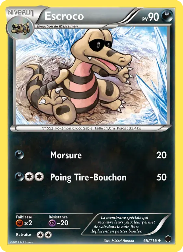 Escroco — Glaciation Plasma 69 French Pokémon card