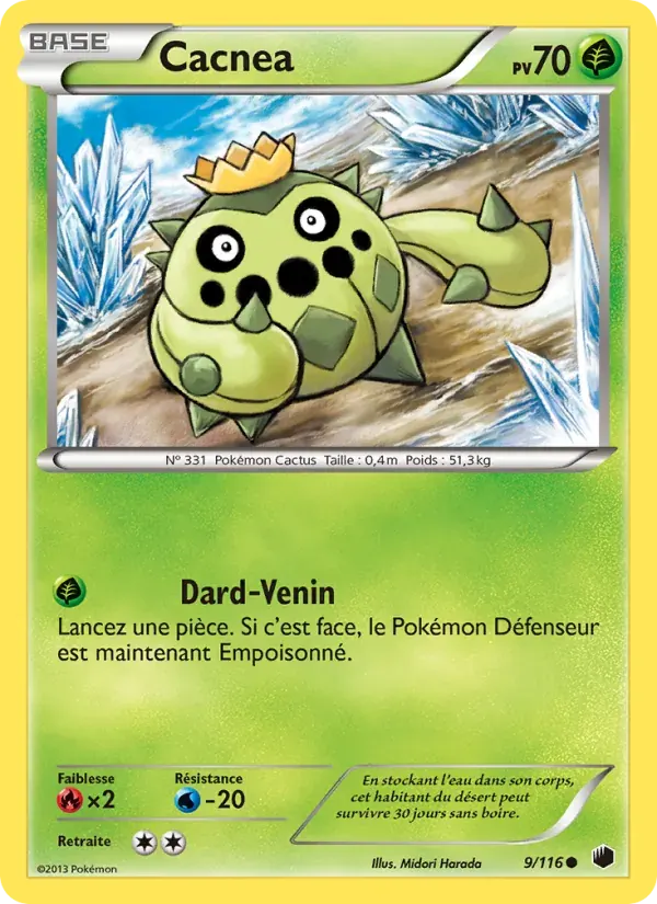 Cacnea — Glaciation Plasma 9 French Pokémon card