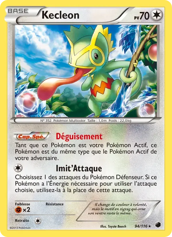 Kecleon — Glaciation Plasma 94 French Pokémon card