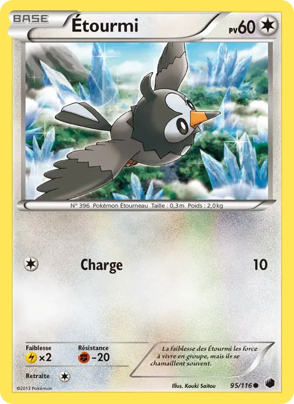 Étourmi — Glaciation Plasma 95 French Pokémon card
