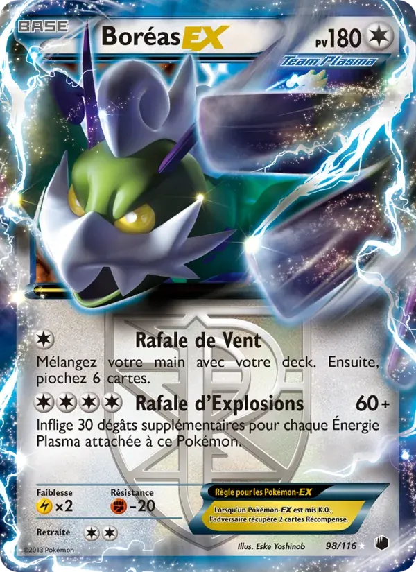 Boréas-EX — Glaciation Plasma 98 French Pokémon card