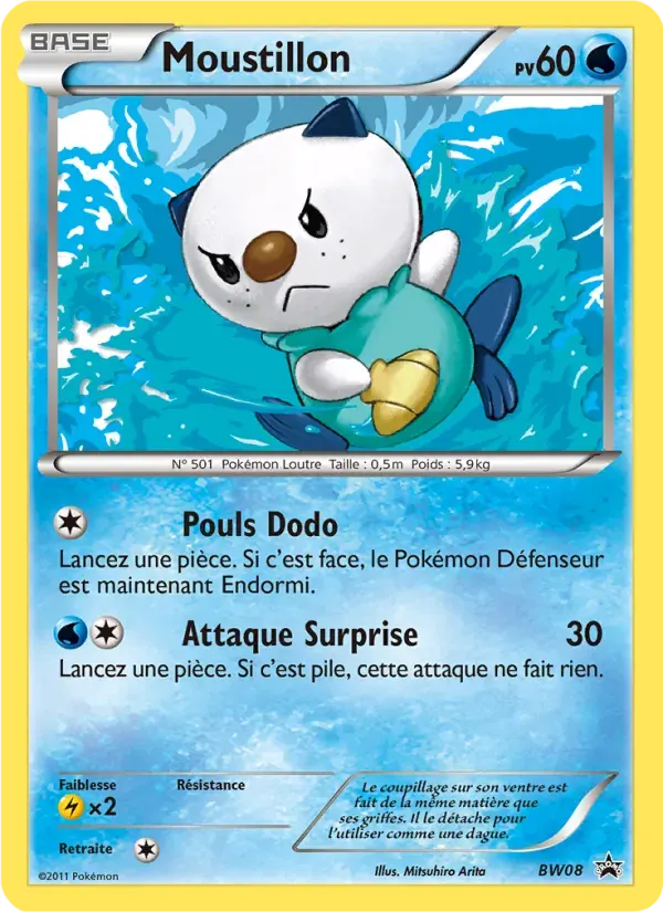 Moustillon — Promo BW BW08 French Pokémon card