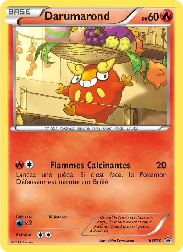 Darumarond — Promo BW BW18 French Pokémon card