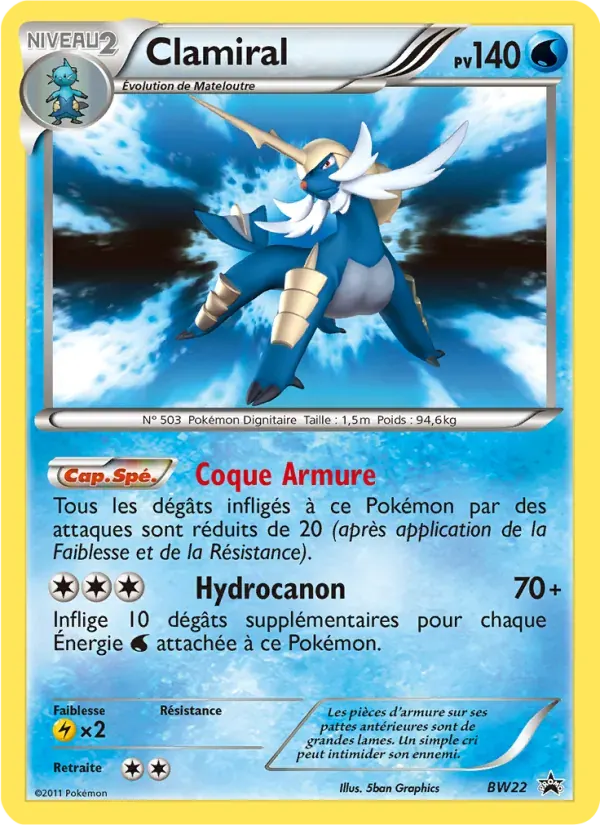 Clamiral — Promo BW BW22 French Pokémon card