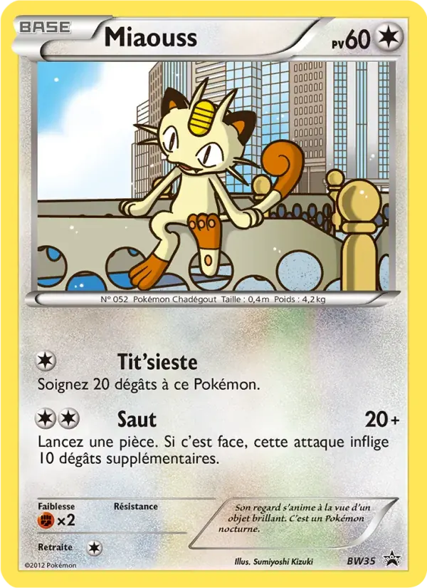 Miaouss — Promo BW BW35 French Pokémon card