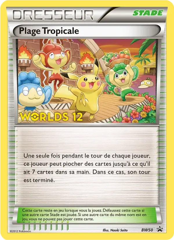Plage Tropicale — Promo BW BW50 French Pokémon card