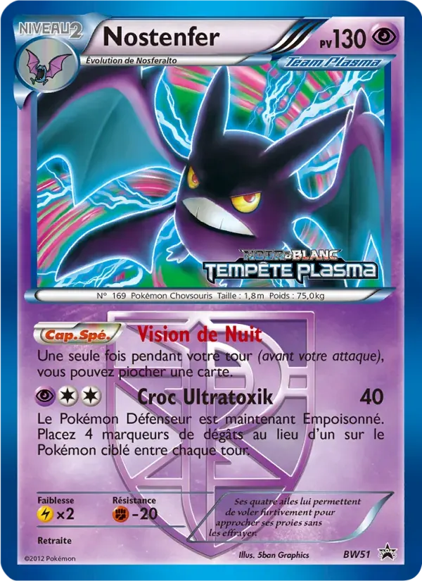 Nostenfer — Promo BW BW51 French Pokémon card