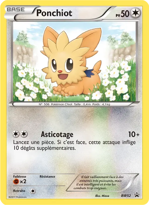 Ponchiot — Promo BW BW52 French Pokémon card