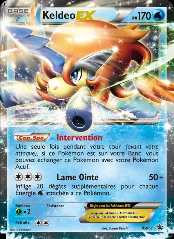 Keldeo ex — Promo BW BW61 French Pokémon card