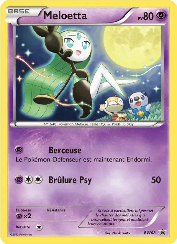 Meloetta — Promo BW BW68 French Pokémon card