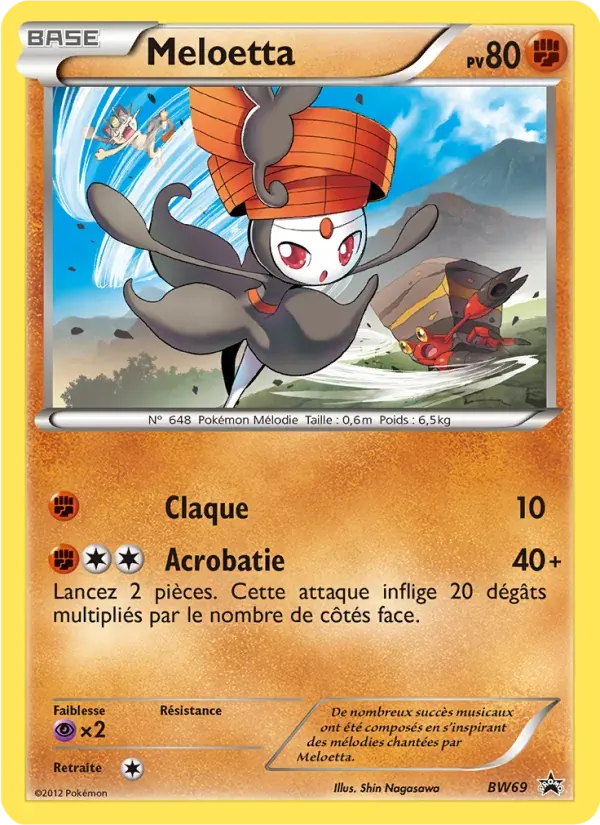 Meloetta — Promo BW BW69 French Pokémon card