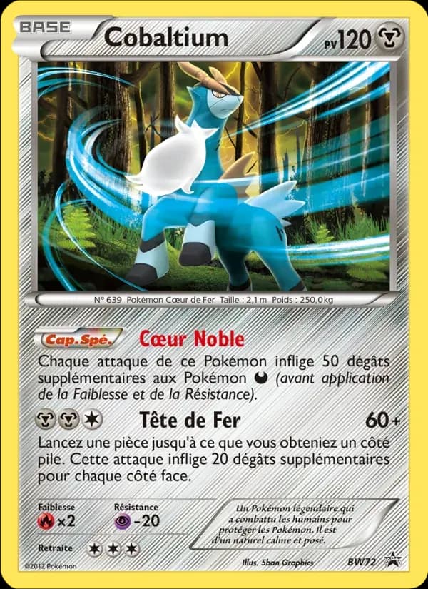 Cobaltium — Promo BW BW72 French Pokémon card