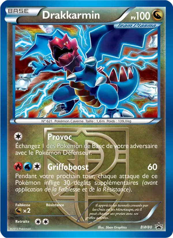 Drakkarmin — Promo BW BW80 French Pokémon card