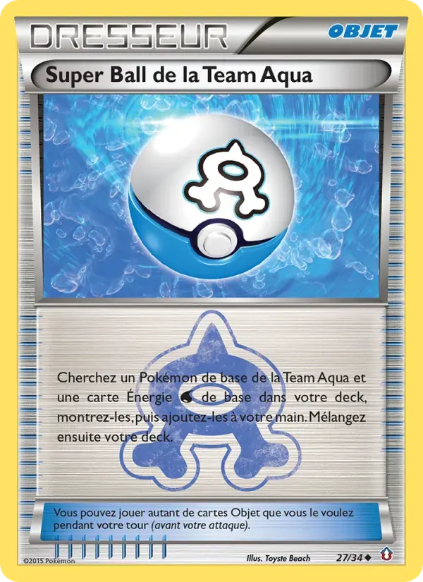 Super Ball de la Team Aqua — Double Danger 27 French Pokémon card