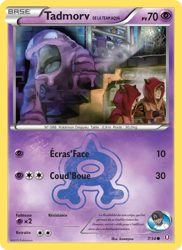 Tadmorv de la Team Aqua — Double Danger 7 French Pokémon card