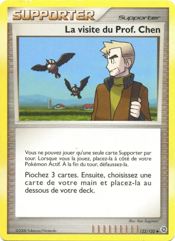 La visite du Prof. Chen — Merveilles Secrètes 122 French Pokémon card