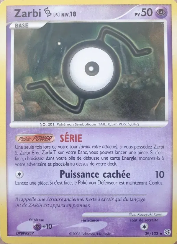 Zarbi S — Merveilles Secrètes 39 French Pokémon card