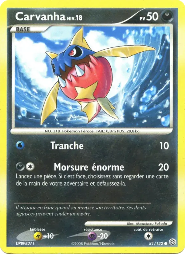 Carvanha — Merveilles Secrètes 81 French Pokémon card