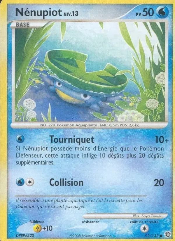 Nénupiot — Merveilles Secrètes 92 French Pokémon card