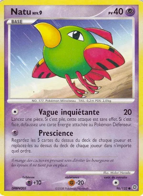 Natu — Merveilles Secrètes 96 French Pokémon card