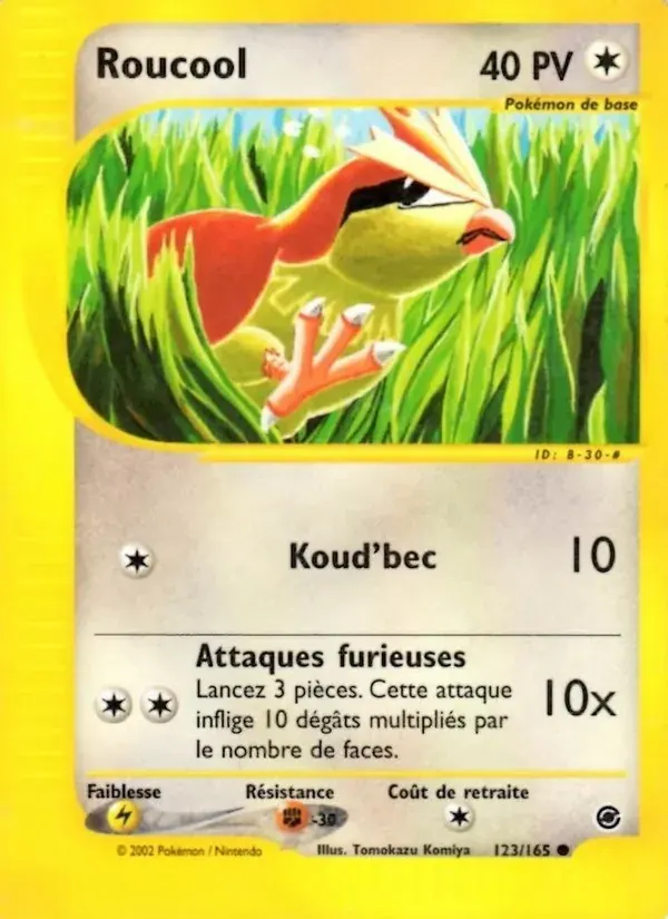 Roucool — Expedition 123 French Pokémon card