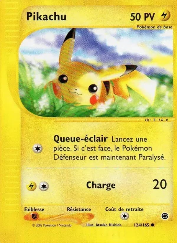 Pikachu — Expedition 124 French Pokémon card