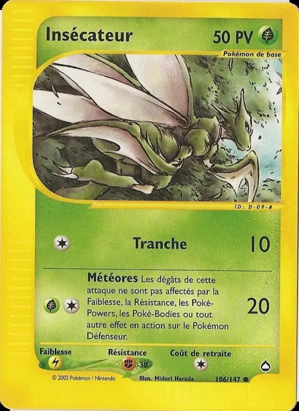 Insécateur — Aquapolis 106 French Pokémon card