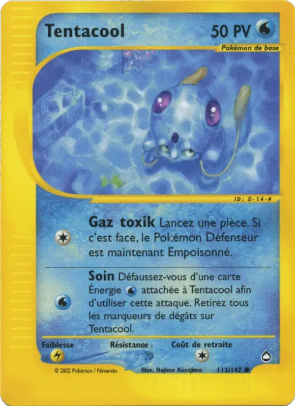 Tentacool — Aquapolis 113 French Pokémon card