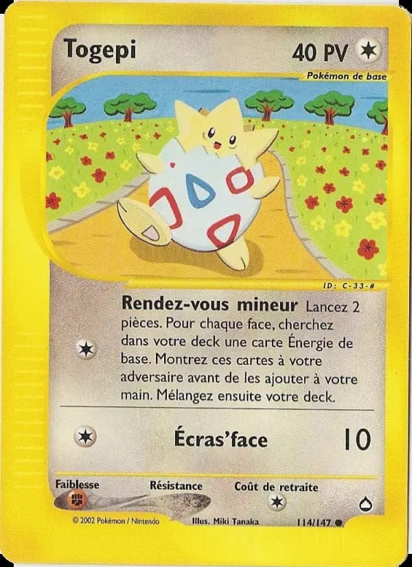 Togepi — Aquapolis 114 French Pokémon card