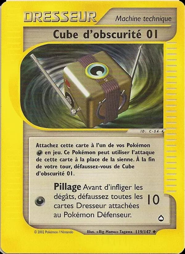 Cube d'obscurité 01 — Aquapolis 119 French Pokémon card