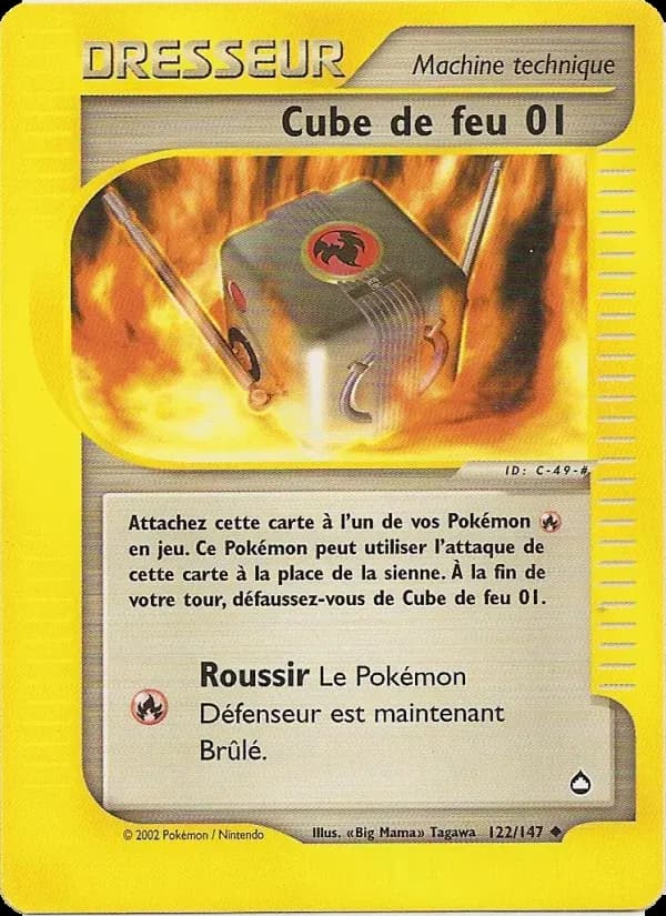 Cube de feu 01 — Aquapolis 122 French Pokémon card