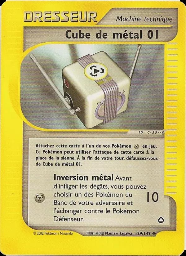 Cube de métal 01 — Aquapolis 129 French Pokémon card