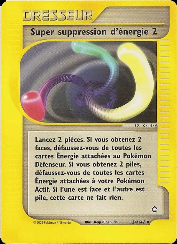 Super suppression d'énergie 2 — Aquapolis 134 French Pokémon card