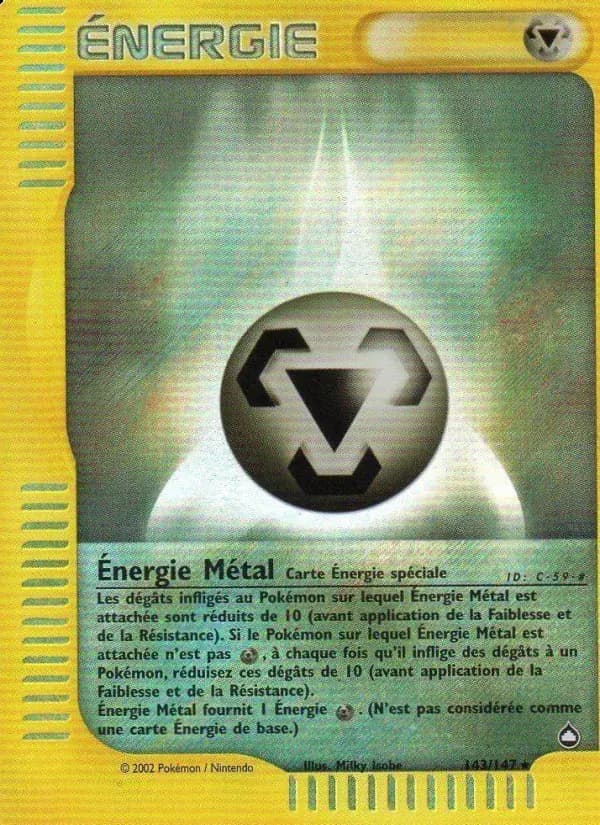 Énergie Métal — Aquapolis 143 French Pokémon card
