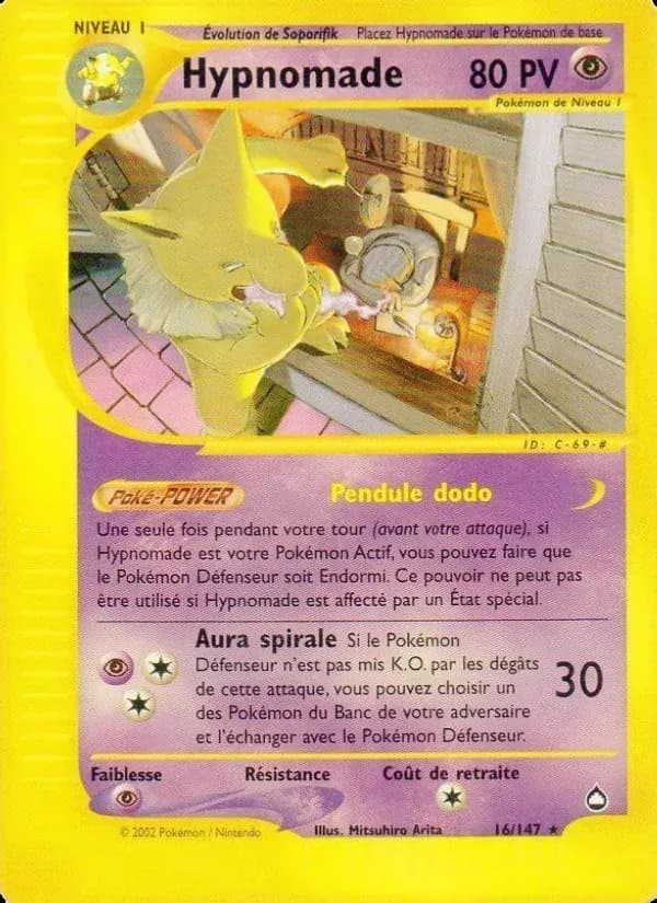 Hypnomade — Aquapolis 16 French Pokémon card