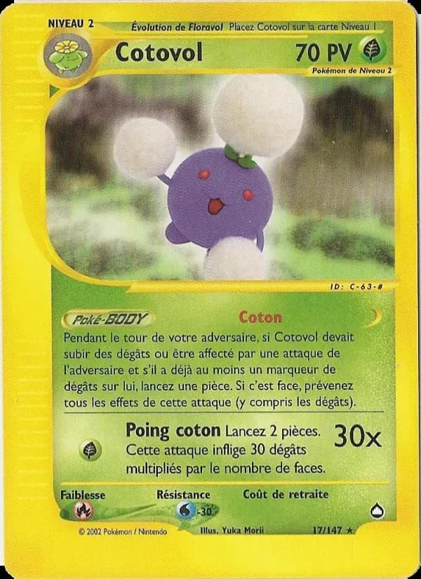 Cotovol — Aquapolis 17 French Pokémon card