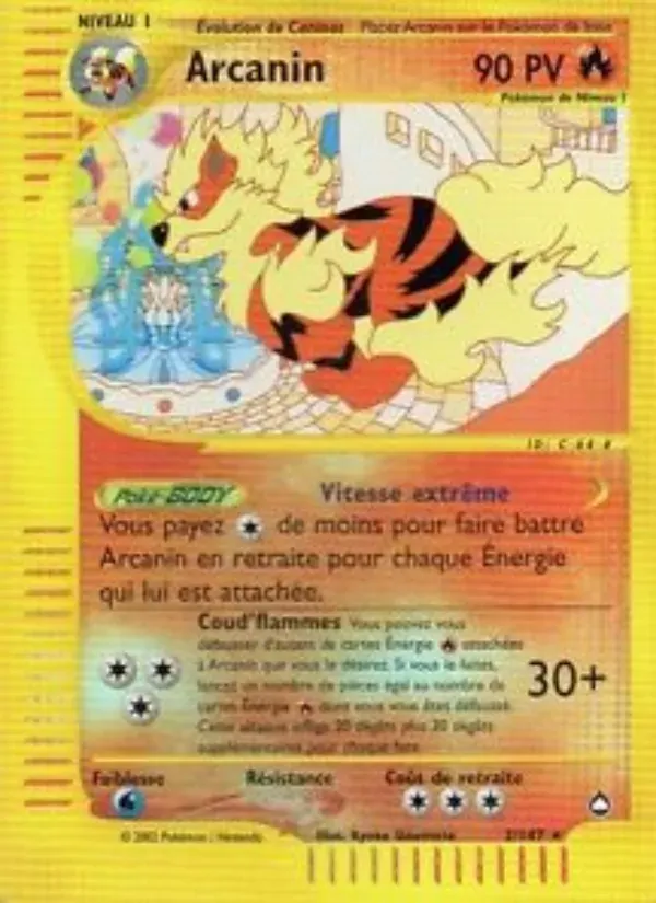 Arcanin — Aquapolis 2 French Pokémon card