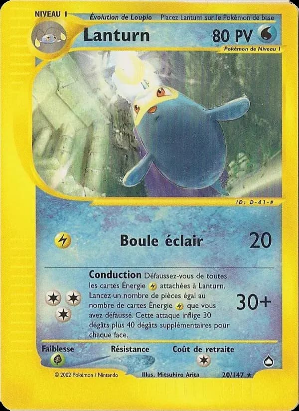 Lanturn — Aquapolis 20 French Pokémon card