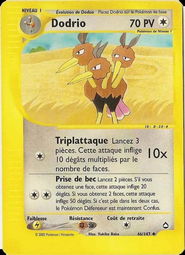 Dodrio — Aquapolis 46 French Pokémon card