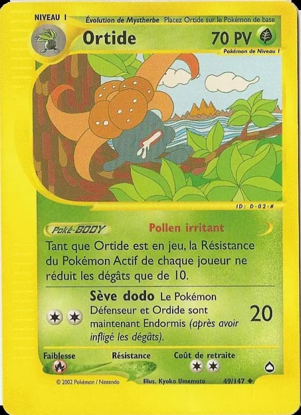 Ortide — Aquapolis 49 French Pokémon card