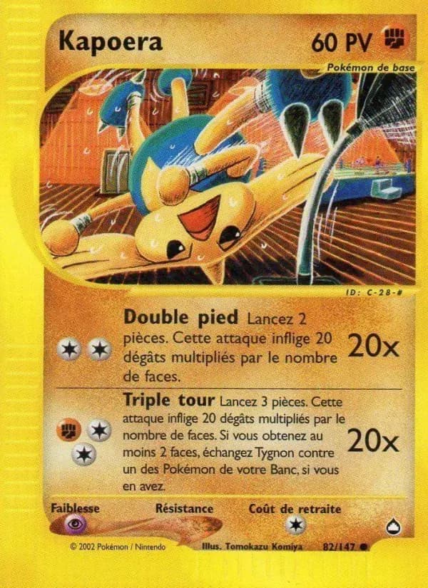 Kapoera — Aquapolis 82 French Pokémon card