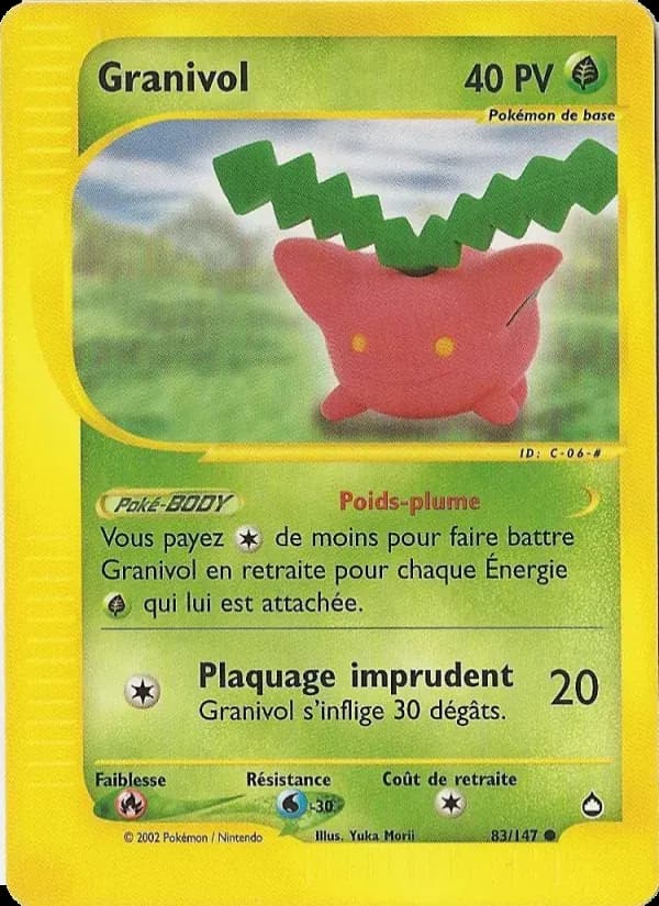 Granivol — Aquapolis 83 French Pokémon card