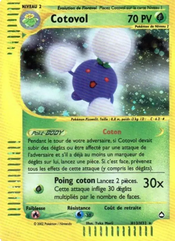 Cotovol — Aquapolis H13 French Pokémon card