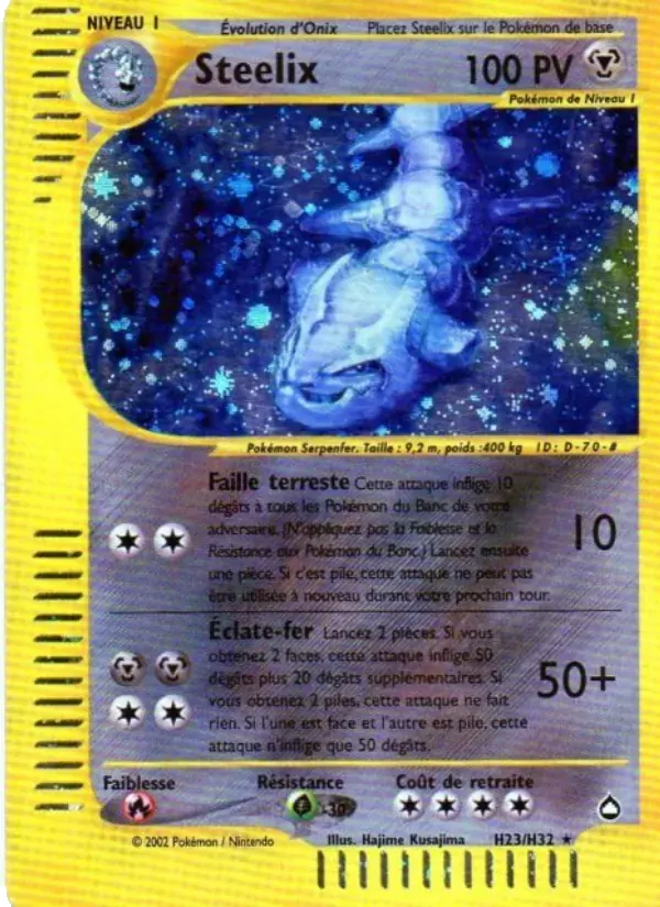 Steelix — Aquapolis H23 French Pokémon card
