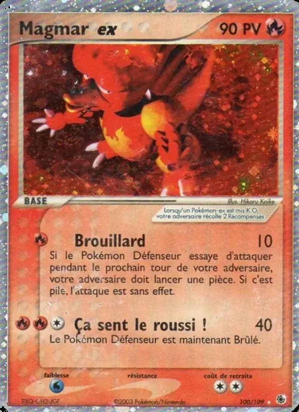 Magmar ex — EX Rubis & Saphir 100 French Pokémon card